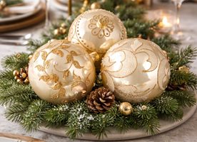 elegante julekugler guld moderne stue